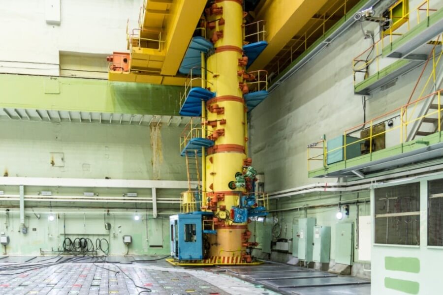 fuel loading machine of nuclear reactor at the nuclear power plant