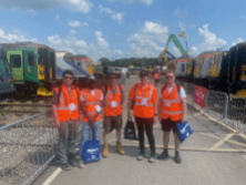 Photo of the AtkinsRéalis team at Rail Live 2023
