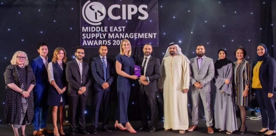 Image of the procurement team at the middle east supply management awards