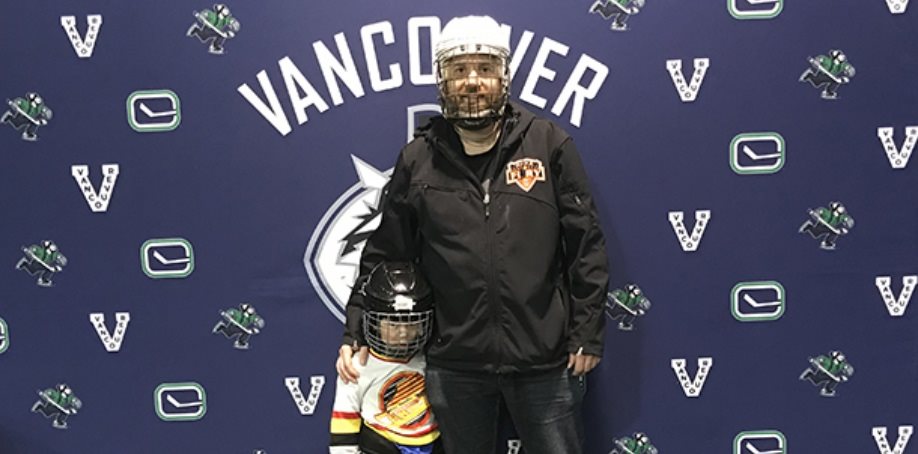 image of Mike in ice hockey gear