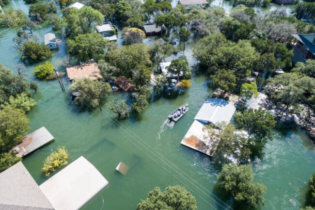 Image of flooded houses
