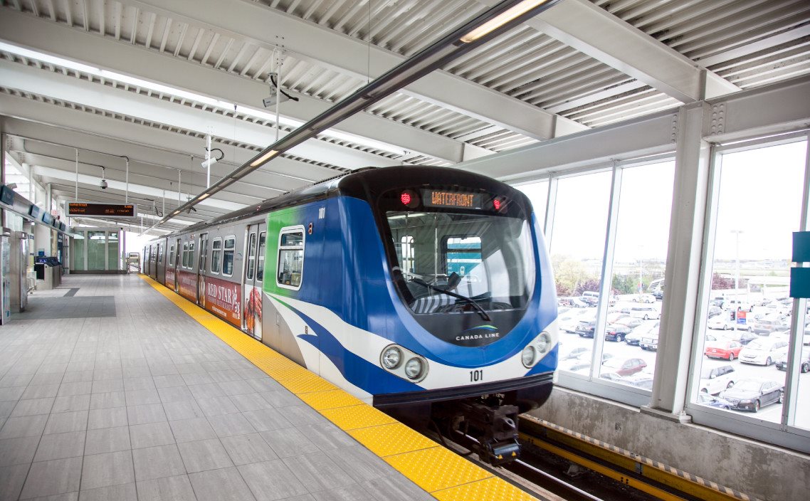 image of a train on the canada line